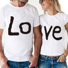 Load image into Gallery viewer, Couple T-shirt Summer Couple LOVE Printed Clothes Couple Tshirt Christmas Casual Cotton Short Sleeve Tees Brand Loose Couple Top