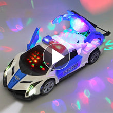 Load image into Gallery viewer, Electric dancing deformation rotating universal police car toy car boy toy child kid girl car Christmas birthday gift