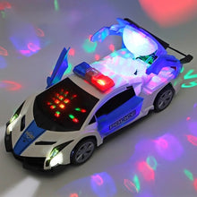 Load image into Gallery viewer, Electric dancing deformation rotating universal police car toy car boy toy child kid girl car Christmas birthday gift