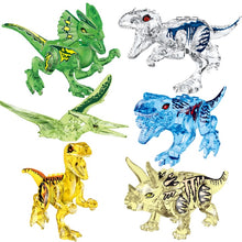 Load image into Gallery viewer, 8pcs/lot Jurassic Dino world Tyrannosaurus Rex Wyvern Velociraptor Stegosaurus Building Kits Bolcks Dinosaur figures Raptor Toy