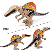 Load image into Gallery viewer, 8pcs/lot Jurassic Dino world Tyrannosaurus Rex Wyvern Velociraptor Stegosaurus Building Kits Bolcks Dinosaur figures Raptor Toy
