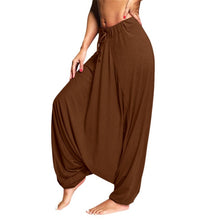 Load image into Gallery viewer, Casual Women's Harem Pants Drop Crotch Baggy Wide Leg Thai Hippy Boho Loose Aladdin Women Trousers mujer pantalones