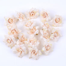 Load image into Gallery viewer, 50PCS/LOT 4.5CM Mini Rose Artificial Flower Head Wedding Party Decoration DIY Wreath Scrapbook Gift Graft Needlework Fake Flower