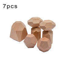 Load image into Gallery viewer, Baby Toy Wooden Jenga Building Block Colored Stone Creative Educational Toys Nordic Style Stacking Game Rainbow Stone Wooden Toy