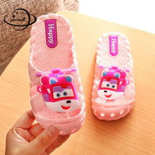 Load image into Gallery viewer, 2-8y Kids Slippers Summer Boys Girls Flip Flops Shoes Cartoon Flat Soft Bottom Hollow Breathable Antiskid Children's Footwear