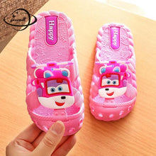 Load image into Gallery viewer, 2-8y Kids Slippers Summer Boys Girls Flip Flops Shoes Cartoon Flat Soft Bottom Hollow Breathable Antiskid Children's Footwear