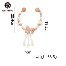 Load image into Gallery viewer, Wood Teether Baby Bed Hanging Rattles Toy Make Noise Bird Elephant Shape Crochet Beads Bracelet Pram Clip Baby Rattle