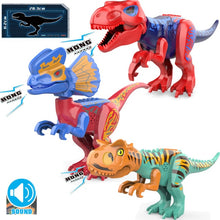Load image into Gallery viewer, 8pcs/lot Jurassic Dino world Tyrannosaurus Rex Wyvern Velociraptor Stegosaurus Building Kits Bolcks Dinosaur figures Raptor Toy