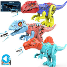 Load image into Gallery viewer, 8pcs/lot Jurassic Dino world Tyrannosaurus Rex Wyvern Velociraptor Stegosaurus Building Kits Bolcks Dinosaur figures Raptor Toy