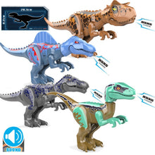 Load image into Gallery viewer, 8pcs/lot Jurassic Dino world Tyrannosaurus Rex Wyvern Velociraptor Stegosaurus Building Kits Bolcks Dinosaur figures Raptor Toy