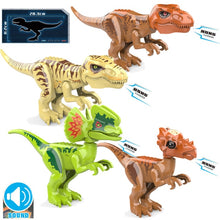 Load image into Gallery viewer, 8pcs/lot Jurassic Dino world Tyrannosaurus Rex Wyvern Velociraptor Stegosaurus Building Kits Bolcks Dinosaur figures Raptor Toy