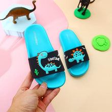 Load image into Gallery viewer, Summer Dinosaur Children's Slippers For Boys Girls Slippers PVC Soft Non-slip 2021 Beach Sandals Kids Home Bathroom Flip Flops