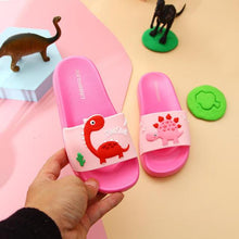 Load image into Gallery viewer, Summer Dinosaur Children's Slippers For Boys Girls Slippers PVC Soft Non-slip 2021 Beach Sandals Kids Home Bathroom Flip Flops