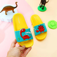 Load image into Gallery viewer, Summer Dinosaur Children's Slippers For Boys Girls Slippers PVC Soft Non-slip 2021 Beach Sandals Kids Home Bathroom Flip Flops