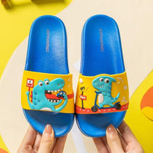 Load image into Gallery viewer, Summer Dinosaur Children's Slippers For Boys Girls Slippers PVC Soft Non-slip 2021 Beach Sandals Kids Home Bathroom Flip Flops