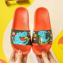 Load image into Gallery viewer, Summer Dinosaur Children's Slippers For Boys Girls Slippers PVC Soft Non-slip 2021 Beach Sandals Kids Home Bathroom Flip Flops