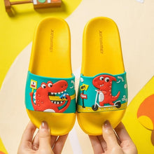 Load image into Gallery viewer, Summer Dinosaur Children's Slippers For Boys Girls Slippers PVC Soft Non-slip 2021 Beach Sandals Kids Home Bathroom Flip Flops