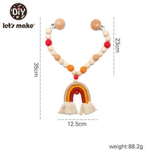 Load image into Gallery viewer, Wood Teether Baby Bed Hanging Rattles Toy Make Noise Bird Elephant Shape Crochet Beads Bracelet Pram Clip Baby Rattle