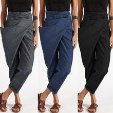Load image into Gallery viewer, Fashion Pantalon Casual Long Palazzo Women's Harem Pants 2021 ZANZEA Woman Big Pockets Side Zipper Trousers Plus Size Turnip 5XL
