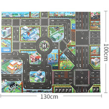 Load image into Gallery viewer, Baby Play Mat Road Map for Kids Cartoon Plastic Thin Traffic Rug Little Boys Girls Toys Playmat Babies Playing Educational Mat