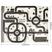 Load image into Gallery viewer, Baby Play Mat Road Map for Kids Cartoon Plastic Thin Traffic Rug Little Boys Girls Toys Playmat Babies Playing Educational Mat