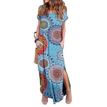 Load image into Gallery viewer, Sexy Women Dress Plus Size 5XL Summer 2020 Casual Short Sleeve Floral Maxi Dress For Women Long Dress Free Shipping Lady Dresses