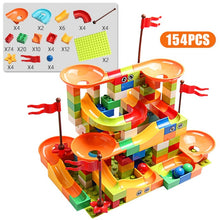 Load image into Gallery viewer, 77-308PCS Marble Race Run Big Block Compatible city Building Blocks Funnel Slide Blocks DIY Big Bricks Toys For Children gift
