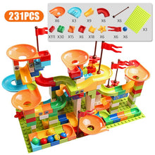 Load image into Gallery viewer, 77-308PCS Marble Race Run Big Block Compatible city Building Blocks Funnel Slide Blocks DIY Big Bricks Toys For Children gift