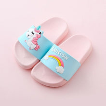Load image into Gallery viewer, Suihyung Unicorn Slippers Boy Girl Summer Kids Rainbow Indoor Slippers Non-Slip Beach Sandals Toddler Home Shoes Baby Flip Flops