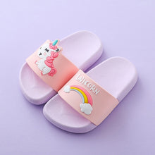 Load image into Gallery viewer, Suihyung Unicorn Slippers Boy Girl Summer Kids Rainbow Indoor Slippers Non-Slip Beach Sandals Toddler Home Shoes Baby Flip Flops