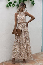 Load image into Gallery viewer, Summer Elegant beach Women Dress 2020 long Print Flowers Polka-dot strap Ladies Halter boho Dress Vintage party ladies Dress