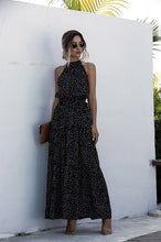 Load image into Gallery viewer, Summer Elegant beach Women Dress 2020 long Print Flowers Polka-dot strap Ladies Halter boho Dress Vintage party ladies Dress