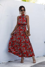 Load image into Gallery viewer, Summer Elegant beach Women Dress 2020 long Print Flowers Polka-dot strap Ladies Halter boho Dress Vintage party ladies Dress