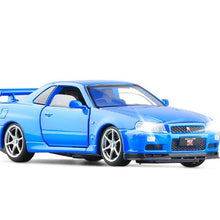 Load image into Gallery viewer, 1:32 Nissan Skyline Ares GTR R34 Diecasts & Toy Vehicles Metal Toy Car Model High Simulation Pull Back Collection Kids Toys