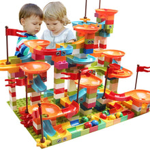 Load image into Gallery viewer, 77-308PCS Marble Race Run Big Block Compatible city Building Blocks Funnel Slide Blocks DIY Big Bricks Toys For Children gift