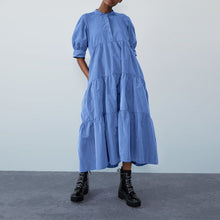 Load image into Gallery viewer, Summer Dress Elegant Party Mid-Calf Dress 2021 VONDA Women'Summer Sundress Bohemian Beach Sundress Casual Vestido Plus Size