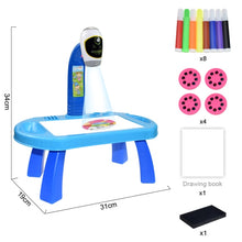 Load image into Gallery viewer, Children Led Projector Art Drawing Table Toys Kids Painting Board Desk Arts Crafts Educational Learning Paint Tools Toy for Girl