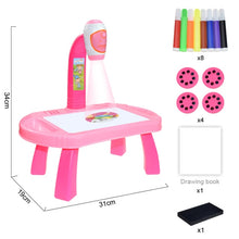 Load image into Gallery viewer, Children Led Projector Art Drawing Table Toys Kids Painting Board Desk Arts Crafts Educational Learning Paint Tools Toy for Girl