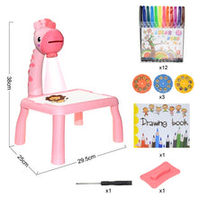 Load image into Gallery viewer, Children Led Projector Art Drawing Table Toys Kids Painting Board Desk Arts Crafts Educational Learning Paint Tools Toy for Girl