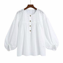 Load image into Gallery viewer, Women Summer ZA White V-Neck Dress 3/4 Sleeve Buttons Bow Tie Slim Casual Female Elegant Party A-Line Dresses Clothes Vestidos