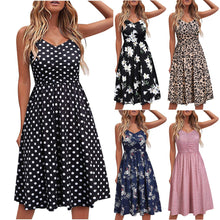 Load image into Gallery viewer, Women Fashion Floral Print Sleeveless V-Neck Dresses Casual Short Dress Summer Dress Dresses for Women 2021 vestido de mujer