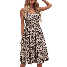 Load image into Gallery viewer, Women Fashion Floral Print Sleeveless V-Neck Dresses Casual Short Dress Summer Dress Dresses for Women 2021 vestido de mujer