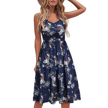 Load image into Gallery viewer, Women Fashion Floral Print Sleeveless V-Neck Dresses Casual Short Dress Summer Dress Dresses for Women 2021 vestido de mujer