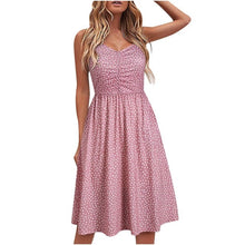 Load image into Gallery viewer, Women Fashion Floral Print Sleeveless V-Neck Dresses Casual Short Dress Summer Dress Dresses for Women 2021 vestido de mujer