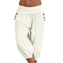 Load image into Gallery viewer, 2021 Women's Fashion Cotton Linen Short Trouser Pants Women's Solid Color Seven Casual Loose  Pants Plus Size 5XL