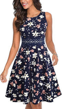 Load image into Gallery viewer, MISSJOY Plus size 4XL Dress kleding vrouwen Vintage Elegant Cap Sleeve Lemon Flower Print pin up fashionable dresses kerst jurk