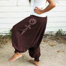 Load image into Gallery viewer, Pants Women High Elastic Waist Wid Leg Pant Spring Casual Bohemia Printed Workout Baggies Loose Harem Pants Trousers Plus Size