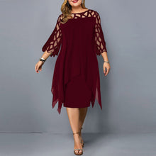 Load image into Gallery viewer, Women's Summer Dress 2021 Plus Size Party Dress Ladies Elegant Mesh Sleeve Casual Dress Wedding Club Outfits Women Clothing 6XL
