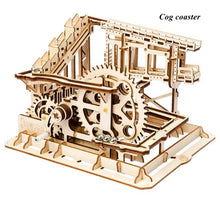 Load image into Gallery viewer, Robotime Rokr 4 Kinds Marble Run DIY Waterwheel Wooden Model Building Block Kits Assembly Toy Gift for Children Adult