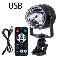 Load image into Gallery viewer, RGB Disco Ball Party Lights DJ Disco Light LED Projector Strobe Lamp Birthday Party Car Club Bar Karaoke Xmas Sound Activated
